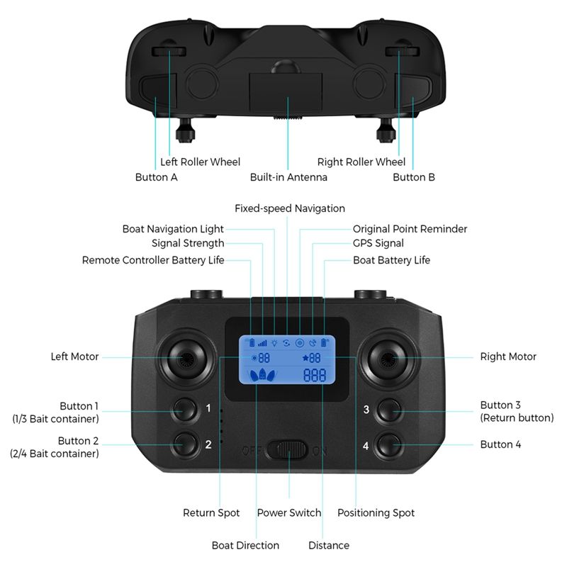 ABKQ-Fishing Bait Boat Remote  – Fishing Gps recenzja i cena