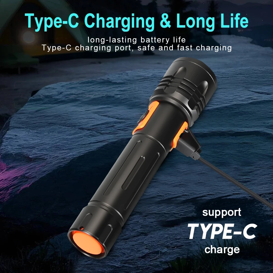 High Power LED Flashlight USB  – Fishing Light recenzja i cena