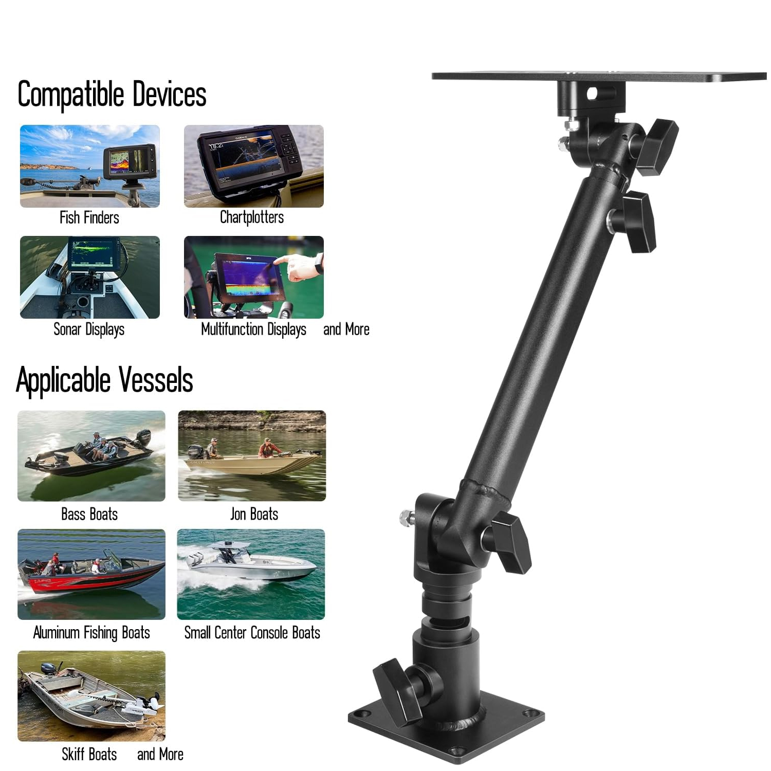 Marine Anodized Aluminum Monit – Fish Finder Mount recenzja i cena
