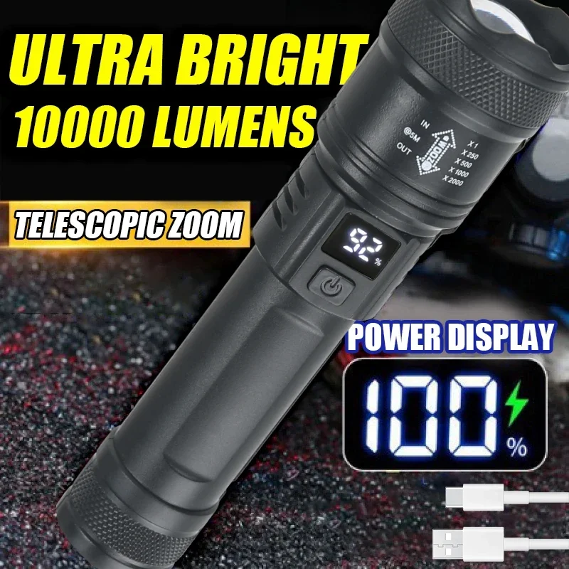 9900LM Powerful LED Flashlight – Fish Finder Battery recenzja i cena