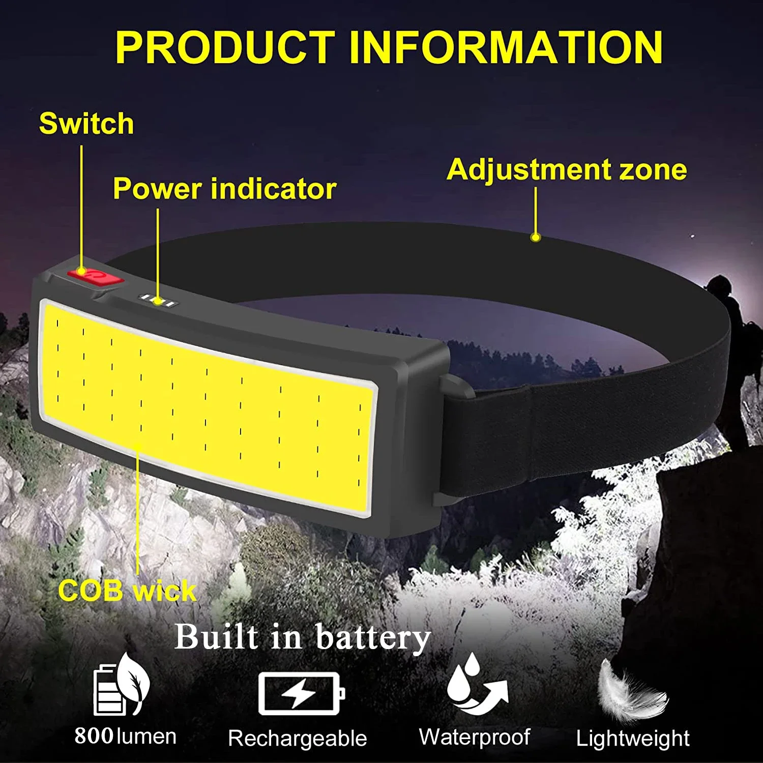 COB Portable LED Headlights Ou – Fish Finder Battery recenzja i cena