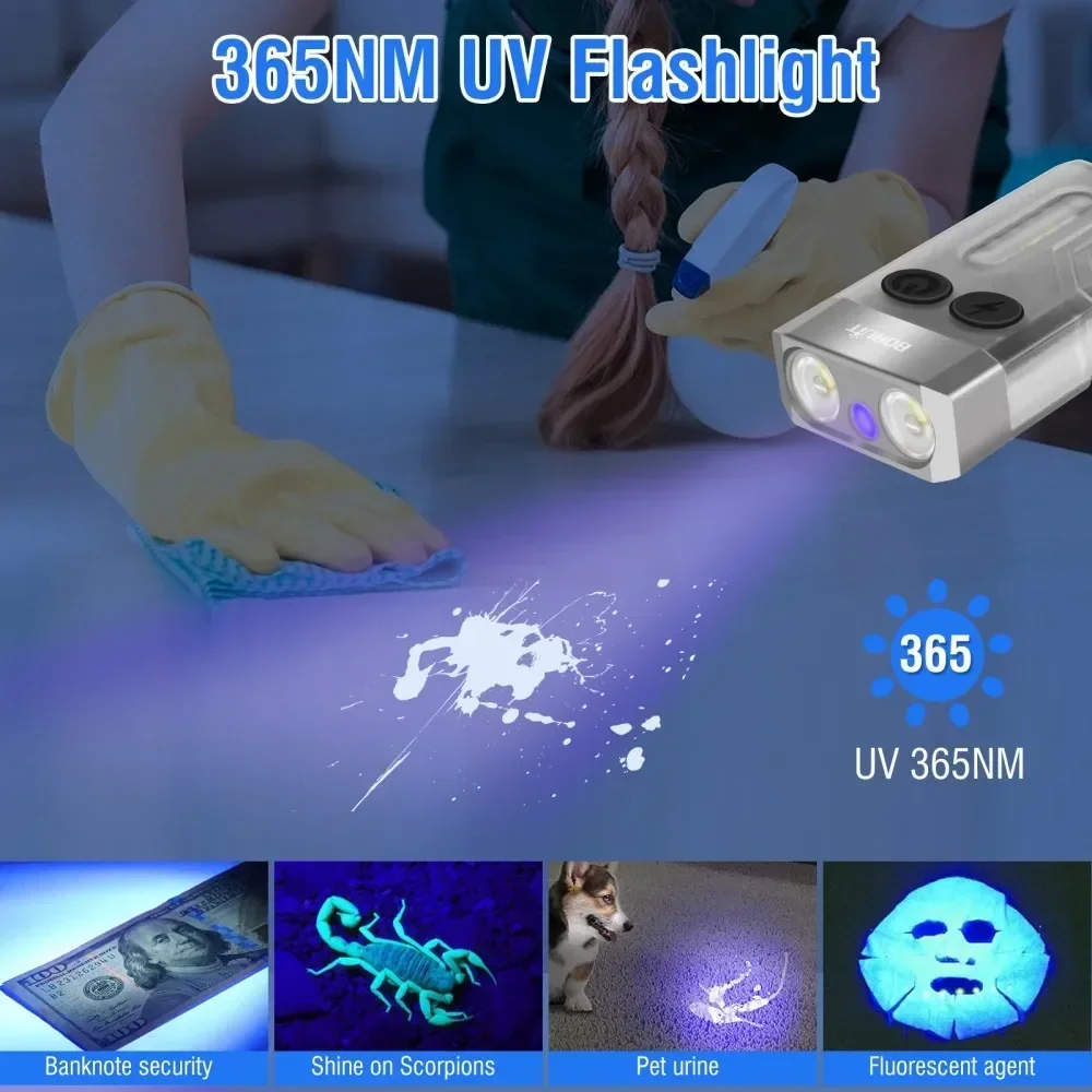 BORUiT V10 Keychain UV LED EDC – Fishing Light recenzja i cena