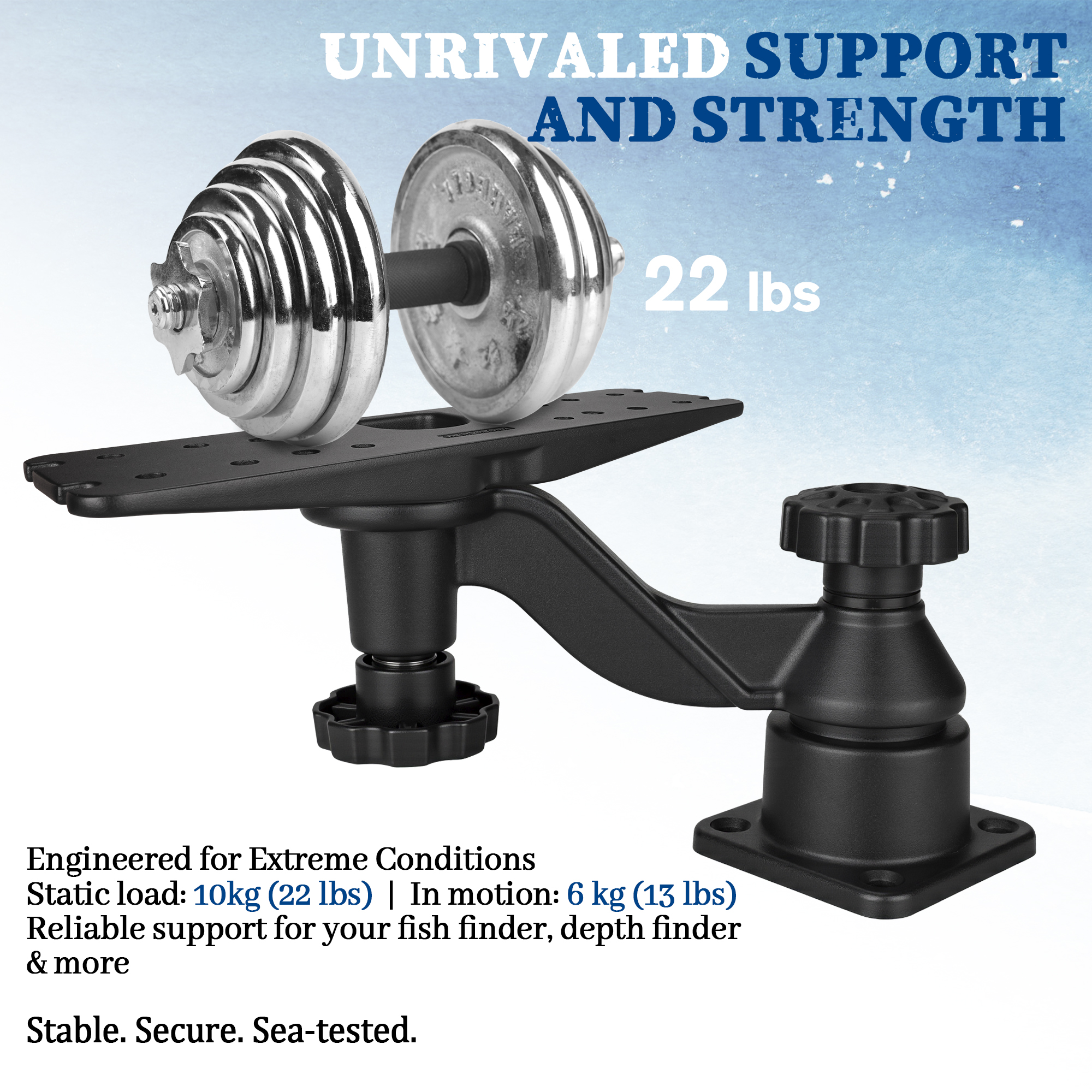 Heavy-duty vertical base mount – Fish Finder Mount recenzja i cena