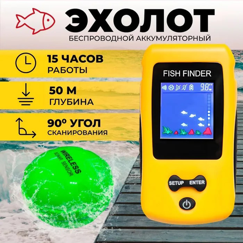 Brand New Colorful Wireless Fi – Fish Finder Transducer recenzja i cena